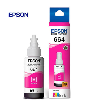 Botella De Tinta Epson T664 6500 Páginas 70 Ml P/Imp L200/L110/L210/L355 Magenta1
