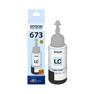 Botella De Tinta Epson T673 2200 Páginas 70Ml Epson L800/L1800/L805/L810/L850 Cyan Claro1