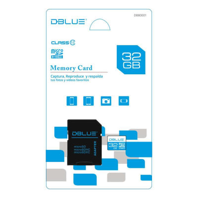 TARJETA MICROSDHC DBLUE DB80001 32GB CLASE 101