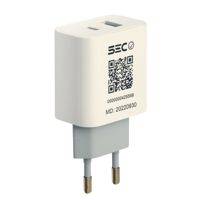 CARGADOR DE VIAJE TECMASTER USB-A QC + TIPO-C PD 20W TM-200523