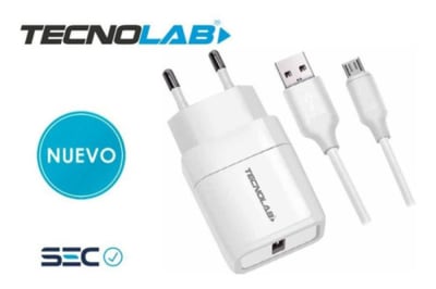 CARGADOR MICRO USB TECNOLAB CERTIFICADO 2.4A TL0401