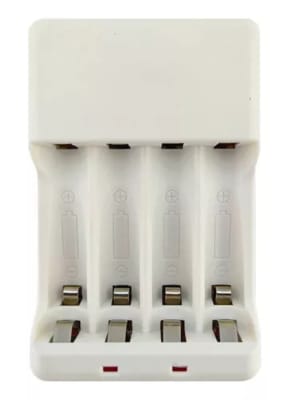 CARGADOR DUAL DE PILAS TECBOLAB PARA 4 PILAS AA Y AAA TL355