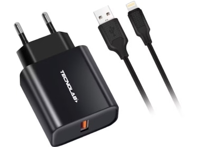 CARAGADOR LIGHTNING TECNOLAB QC 3.0 18W TL466