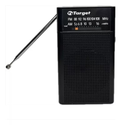 RADIO PORTÁTIL TARGET 2 BANDAS AM/FM DC 3V AAx2 TT-CF111