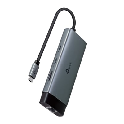 Hub Usb-C Tp-Link Uh6120C 6 En 1 Hdmi 4K@60Hz Ethernet Gigabit Pd 100W Gris1