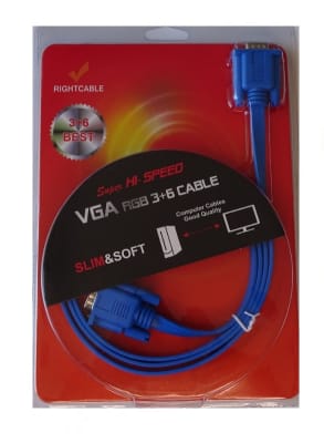 Cable VGA Plano Alta Velocidad 1.5m 
