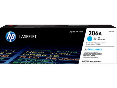 Toner De Impresora Hp 206A Laserjet M255Dw-Nw / M283Cdw 1250 Páginas Cyan1