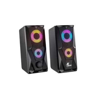 Parlantes Estéreo Xtech Fireshot Multimedia 2.0 Canales Luces Led1