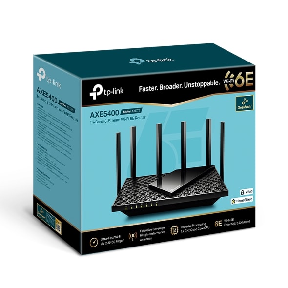 Router TP Link Archer AXE75 WiFi 6 AX5400 Triple Banda4