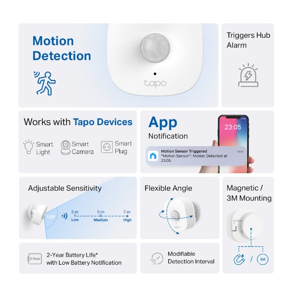 Sensor de Movimiento Inteligente Tp-link Tapo T1007