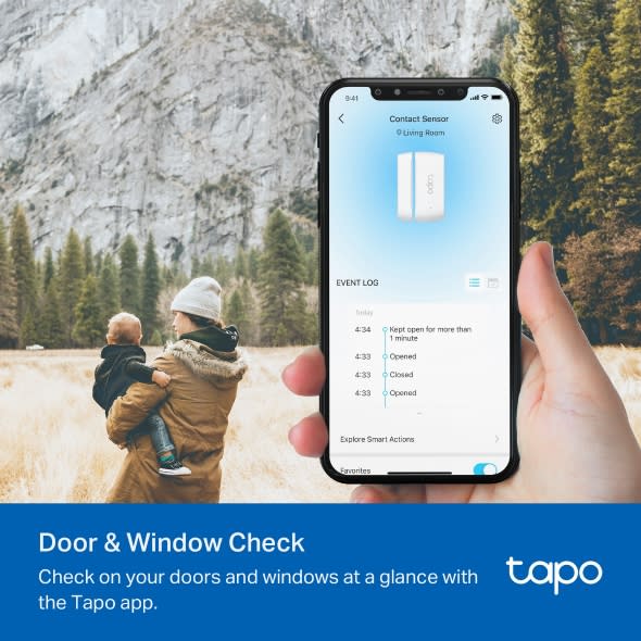Sensor de Contacto Inteligente para Puerta y Ventana Tp-link Tapo T1106