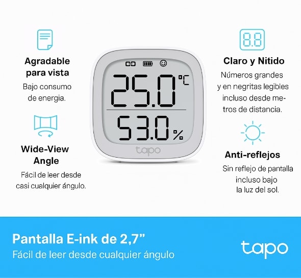 Monitor de Temperatura y Humedad Tp-link Tapo T3156