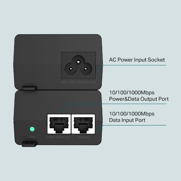 Inyector Poe Tp-link TL-POE160S Gigabit IEEE 802.3af / at 100-240V3