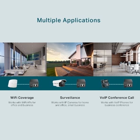 Inyector Poe Tp-link TL-POE160S Gigabit IEEE 802.3af / at 100-240V7