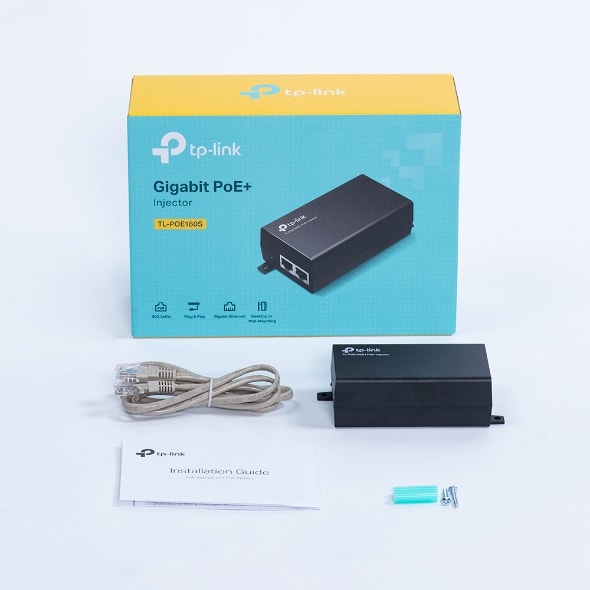 Inyector Poe Tp-link TL-POE160S Gigabit IEEE 802.3af / at 100-240V5