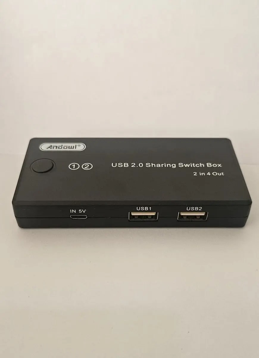 Switch Kvm Conmutador Usb 2.0 2x4 Usb 2 Usb In A 4 Usb Out5