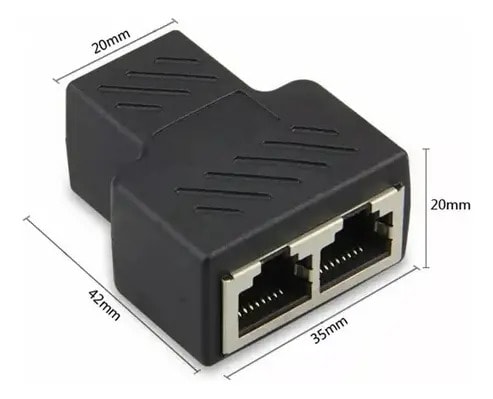 Adaptador Splitter Copla Rj45 Divisor 1 A 2 Vía Doble Puerto5