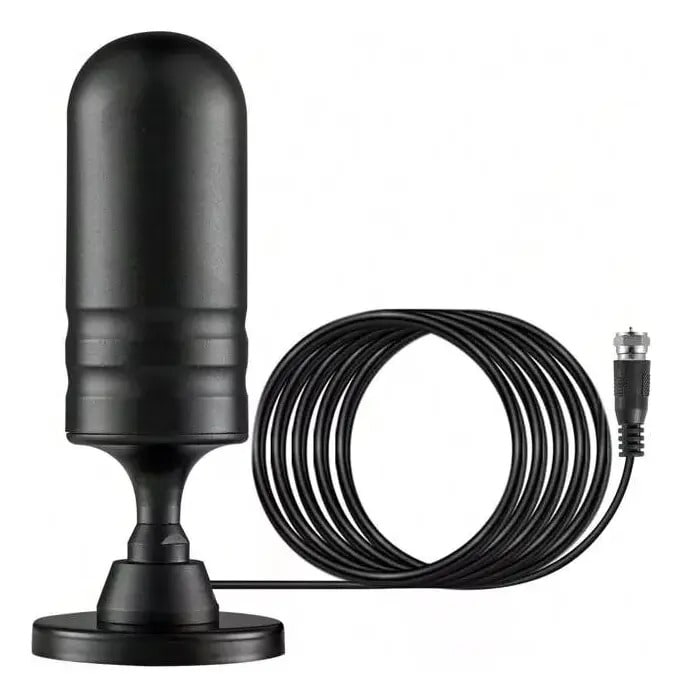 Antena Tv Digital Terrestre Interior Isdb-t Hd 30dbi Coaxial Base Magnética 3m3