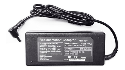 Cargador Alternativo Notebook Toshiba 19v 3.95a 5.5 X 2.5mm 75w 0