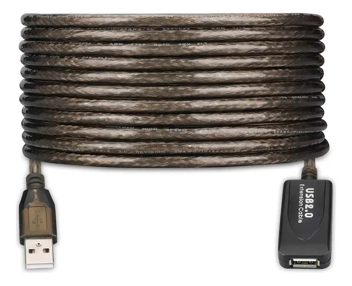 Cable Extensor Usb 2.0 Amplificado 5 Metros Macho A Hembra4