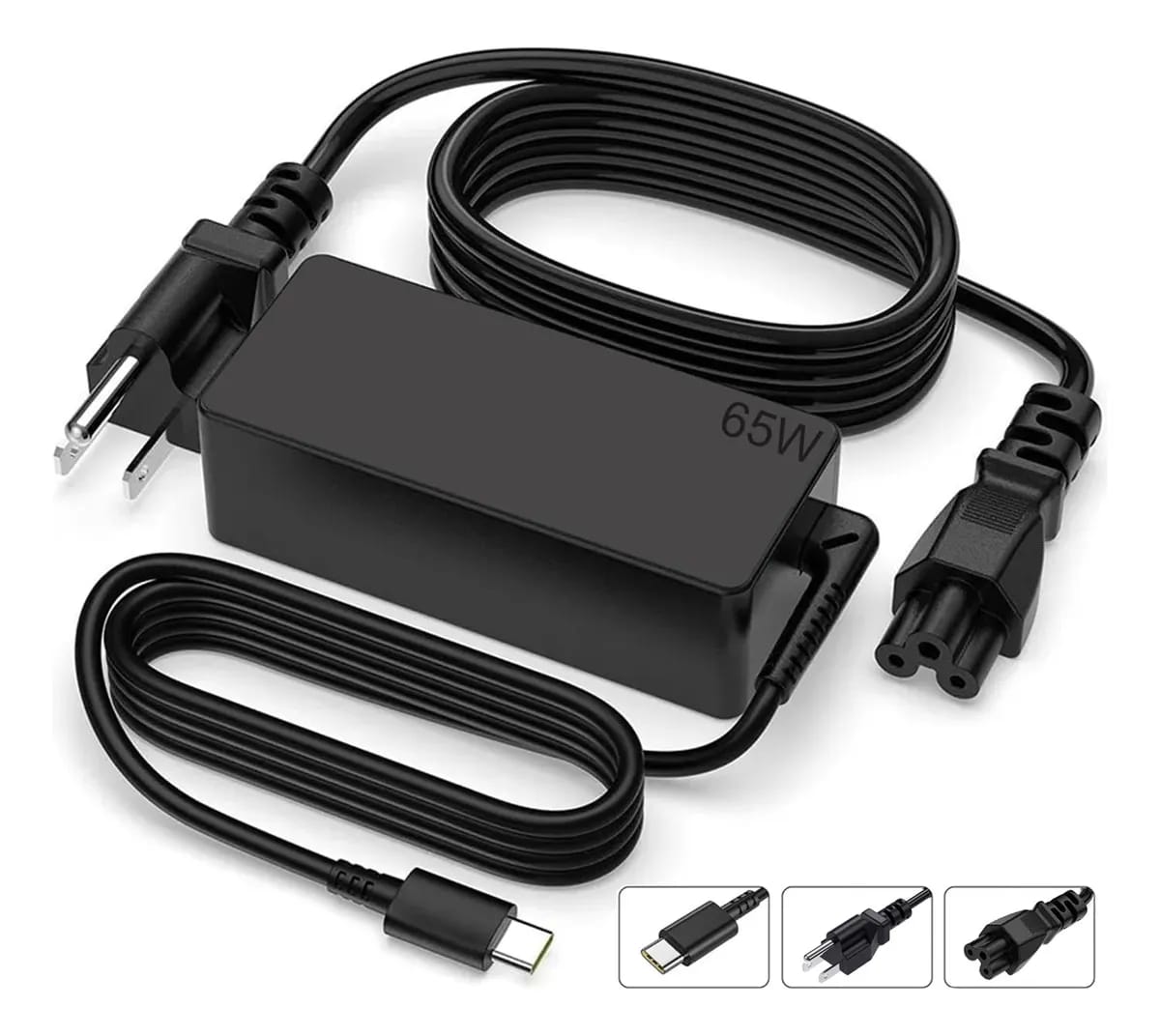 Cargador Alternativo De Notebook Usb-C Lenovo, Dell, Hp 20V 3.25A 65W Max 1.8 Metros Cable 0