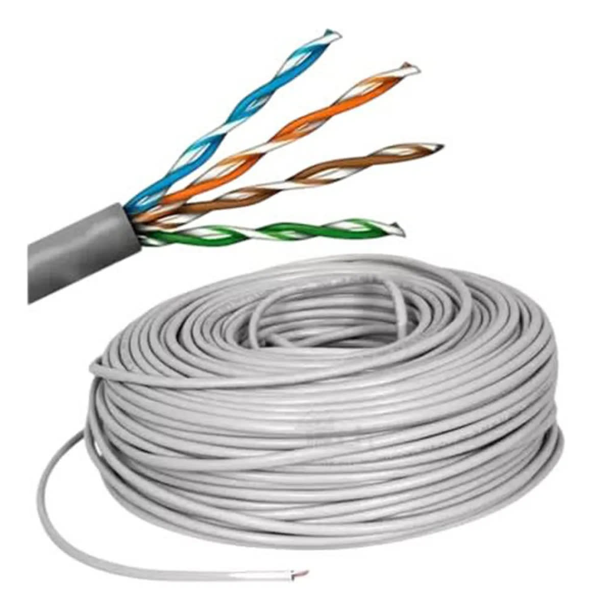Cable Red Utp Interior 100m 4 Pares Cat5e 0.5mm Cctv 0