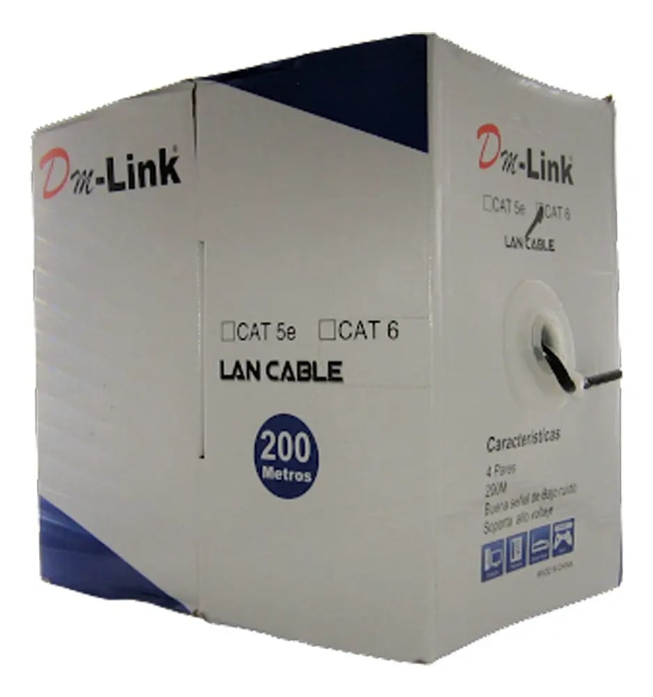 Cable Red Utp Cat6 Exterior Aleacion Caja Bobina 200m Uso Interior2