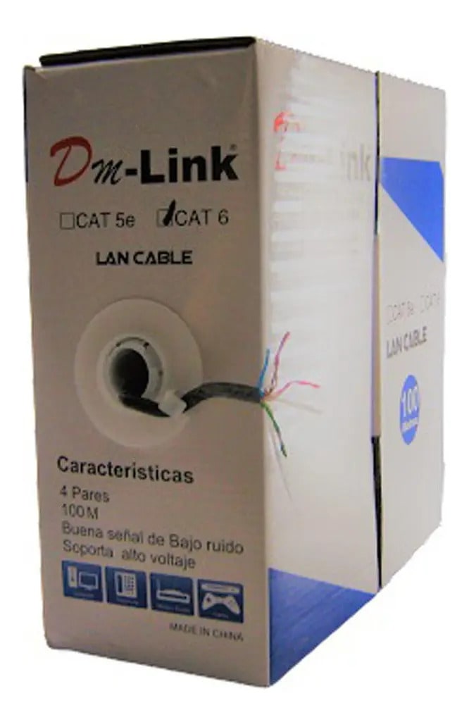Cable Red Utp Cat6 Exterior Aleacion Caja Bobina 200m Uso Interior3