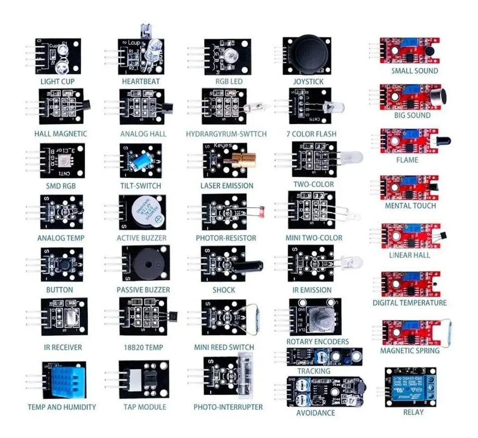 Kit 37 Sensores Arduino, Pic, Raspberry 37 en 12