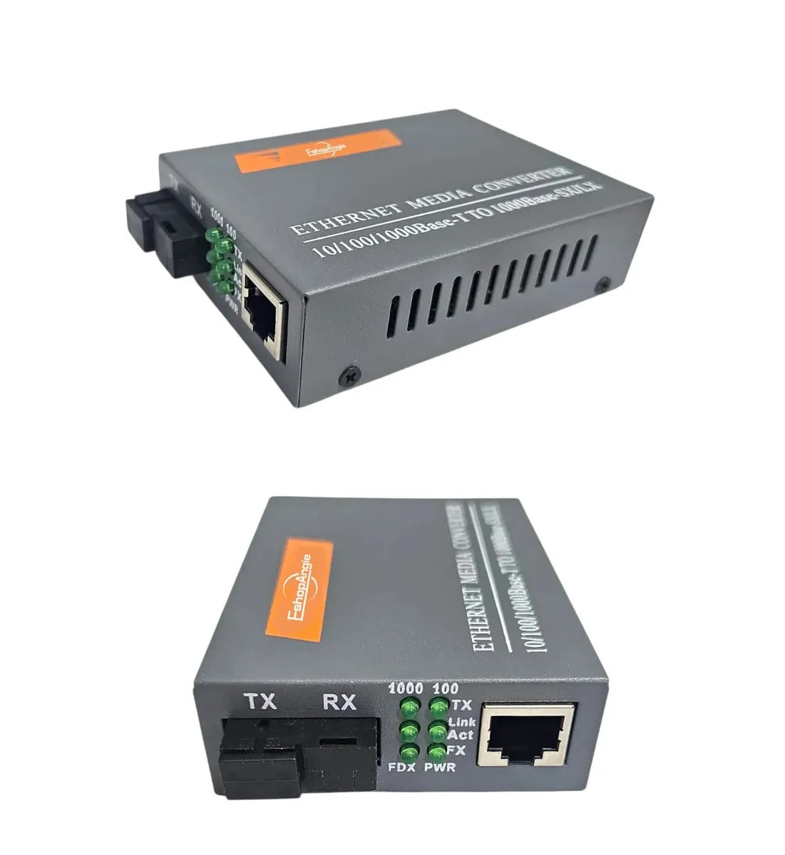 Par Convertidor Medios Fibra Optica Gigabit 10/100/1000 Rj45 Gris2
