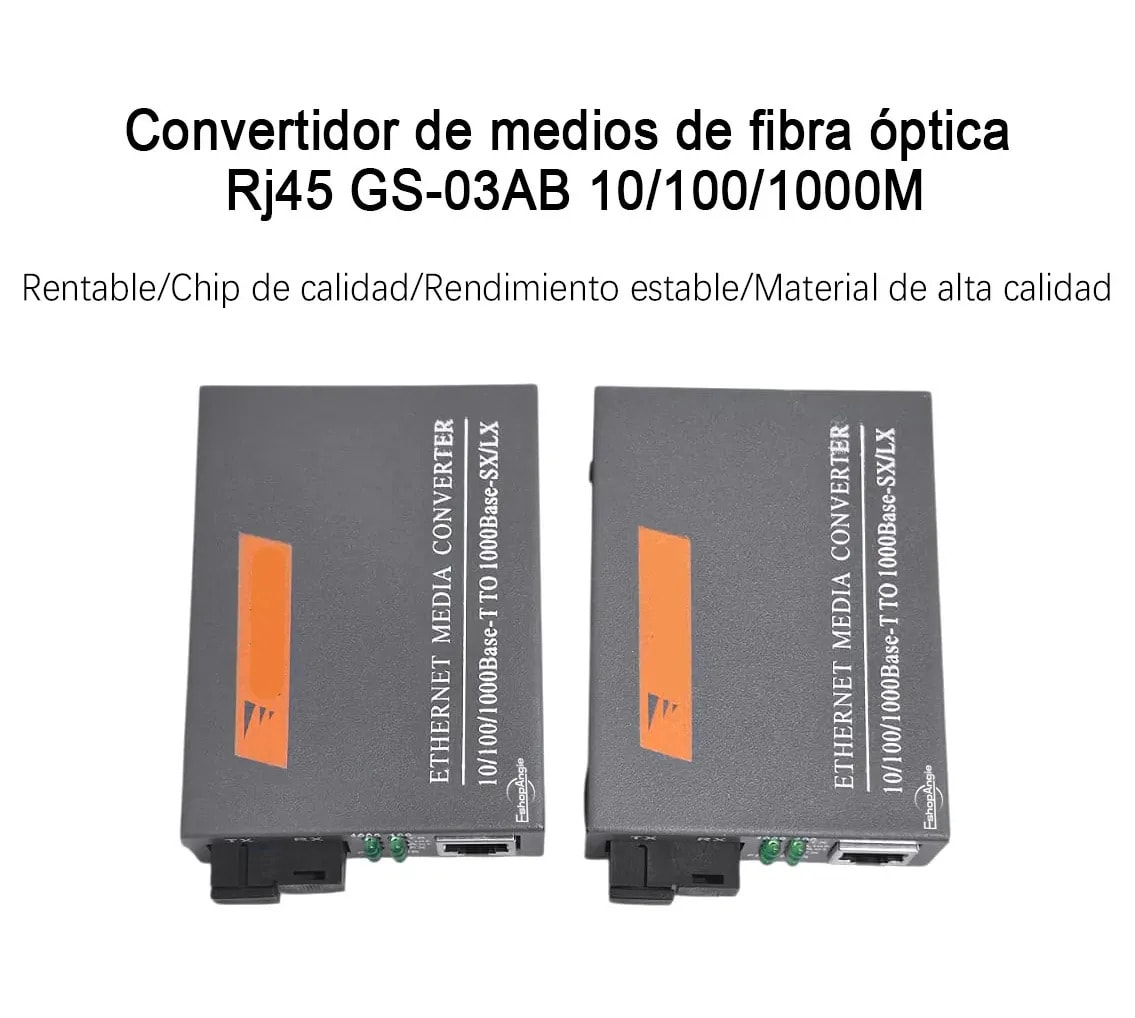 Par Convertidor Medios Fibra Optica Gigabit 10/100/1000 Rj45 Gris4