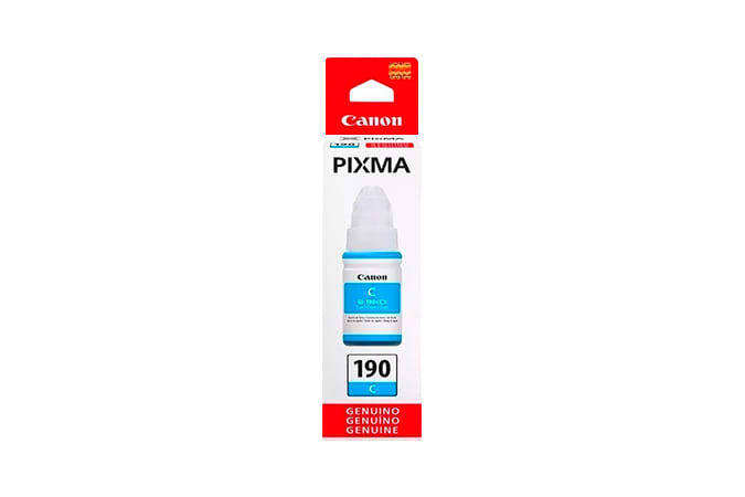 Botella De Tinta Canon Gi-190 Cyan Para Imp G-1100/G2100/G3100 7000 Pag 70 Ml2