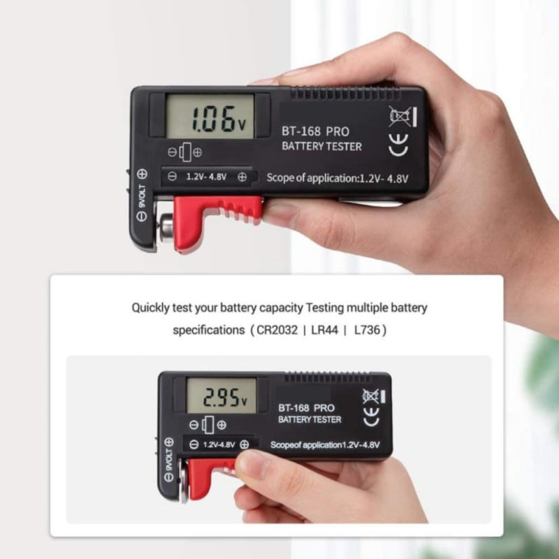 Probador De Pilas Batería De Bt-168pro Universal Lcd Digital2
