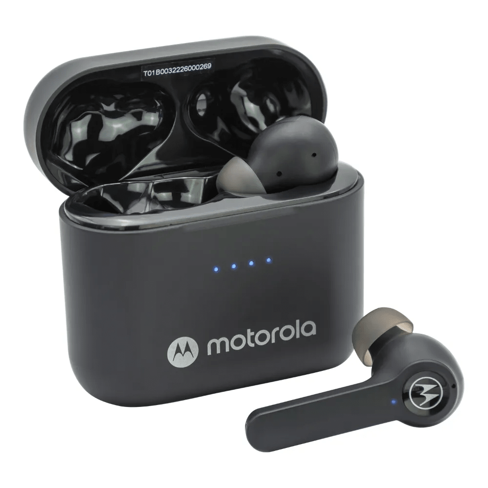 AUDÍFONOS MOTOROLA INALÁMBRICOS MOTOROLA  BUDS  ANC, BLUETOOTH, IPX5, CANCELACIÓN RUIDO  79MOTANCBK4