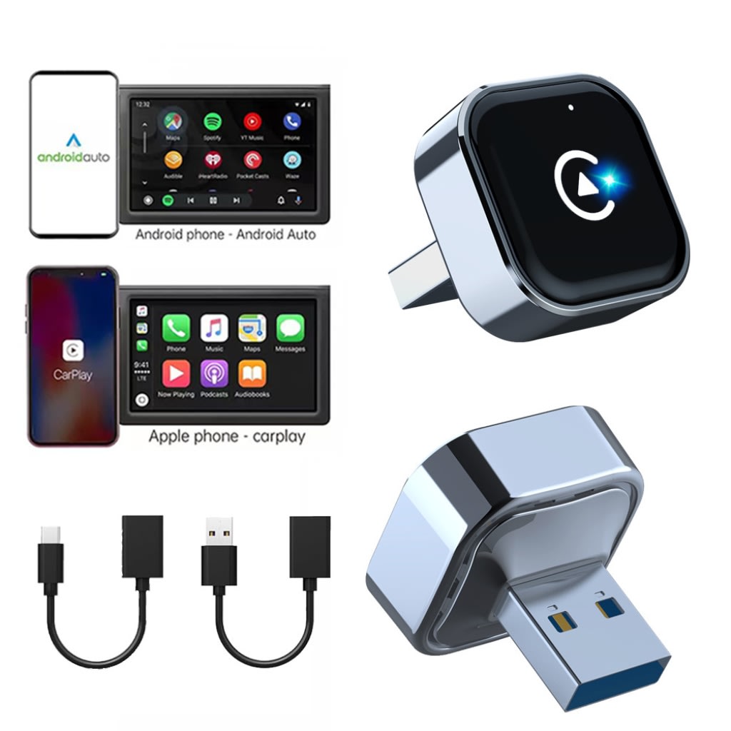 Adaptador Carplay Bluetooth Sin Boton Compatible Auto Android2