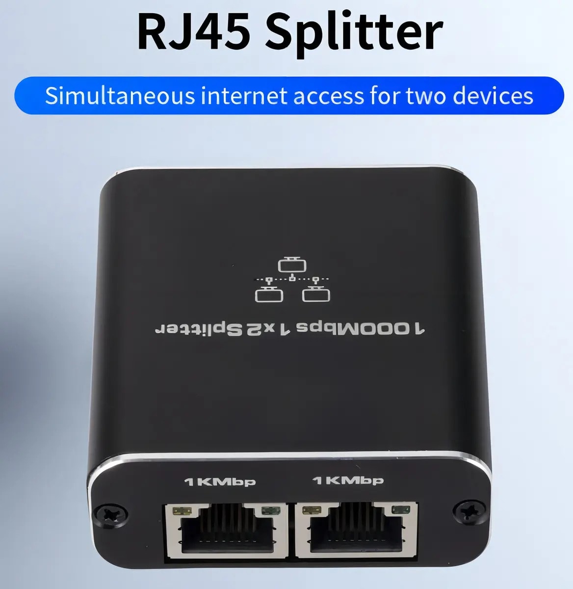 Divisor Ethernet 1 a 2 Gigabit Expansor de Red de 1000 Mbps Conmutador de red4