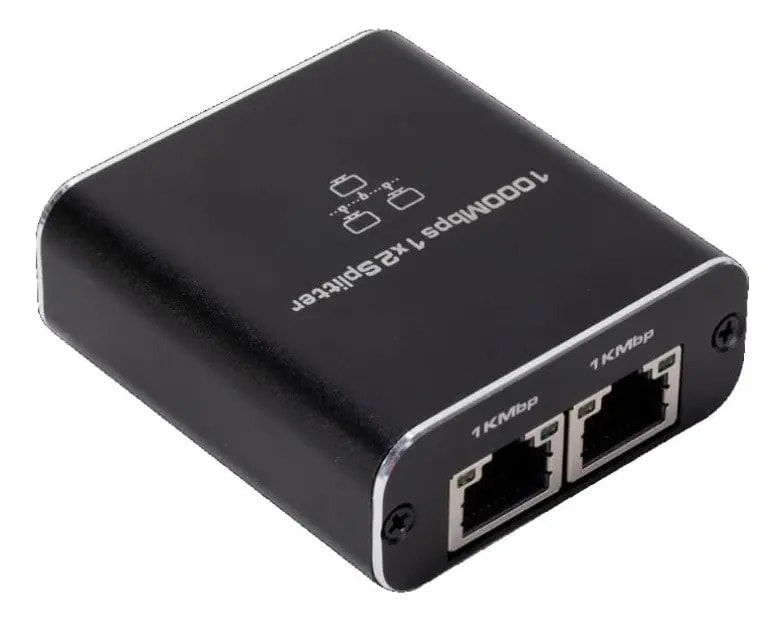 Divisor Ethernet 1 a 2 Gigabit Expansor de Red de 1000 Mbps Conmutador de red2