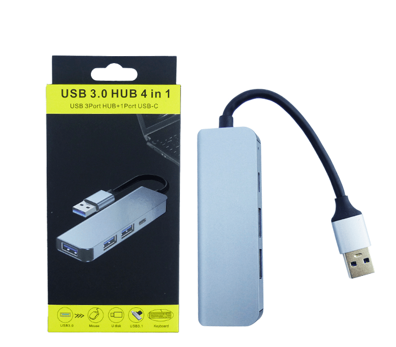 HUB USB 3.0 4 EN 1 USB 3.0x1 USB 2.0x2 USB-Cx13
