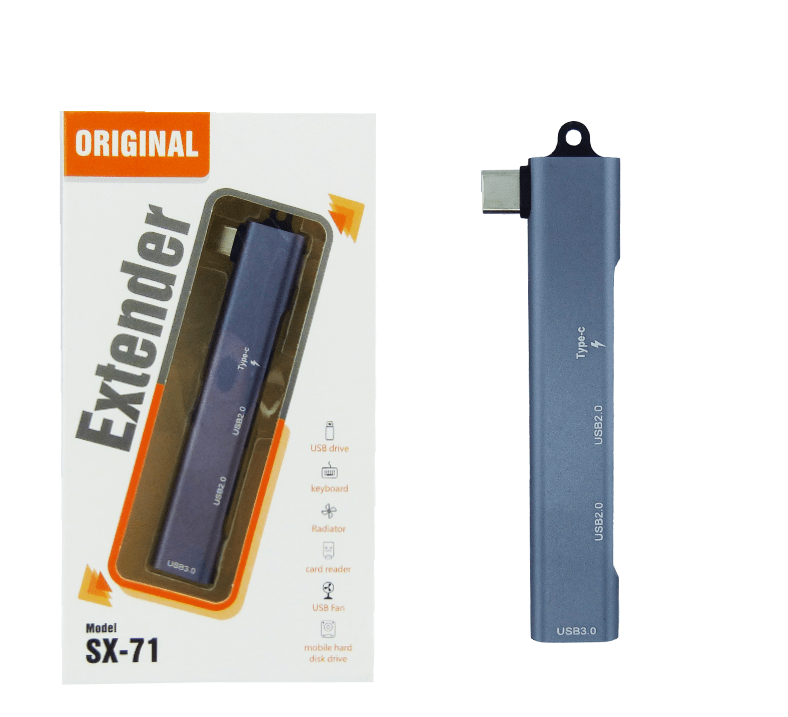 HUB USB DOCKING USB-C USB 2.0x2 USB 3.0x1 USB-C PDx13