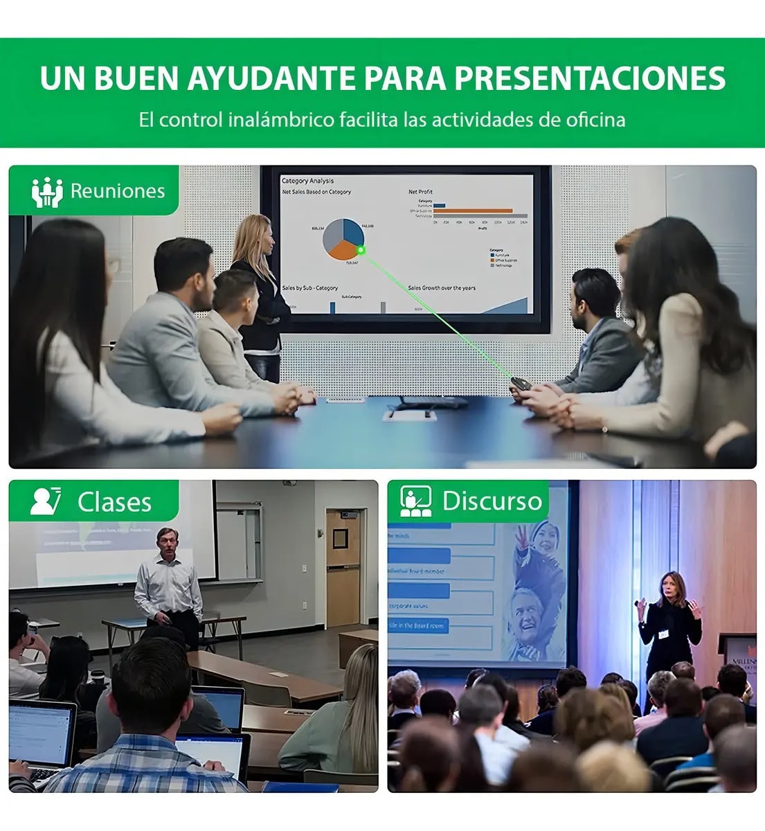 Puntero Laser Presentador Diapositivas Usb 2.0 10 Metros Alcance6