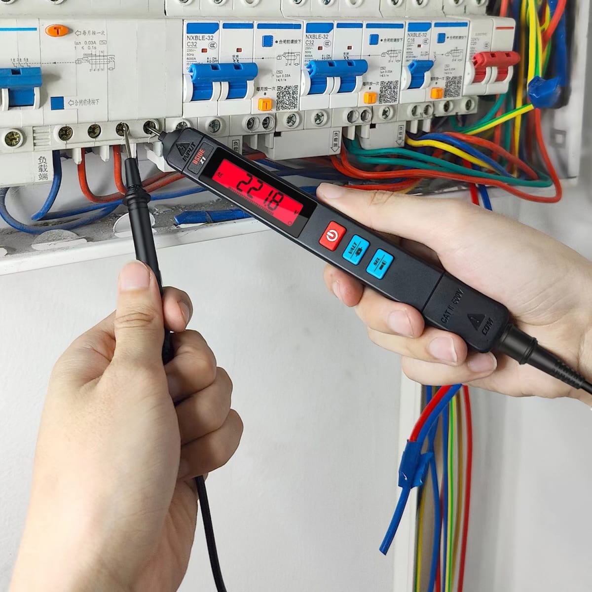 Multimetro Digital Probador de Voltaje Boligrafo Inalámbrico 0 a 500v3