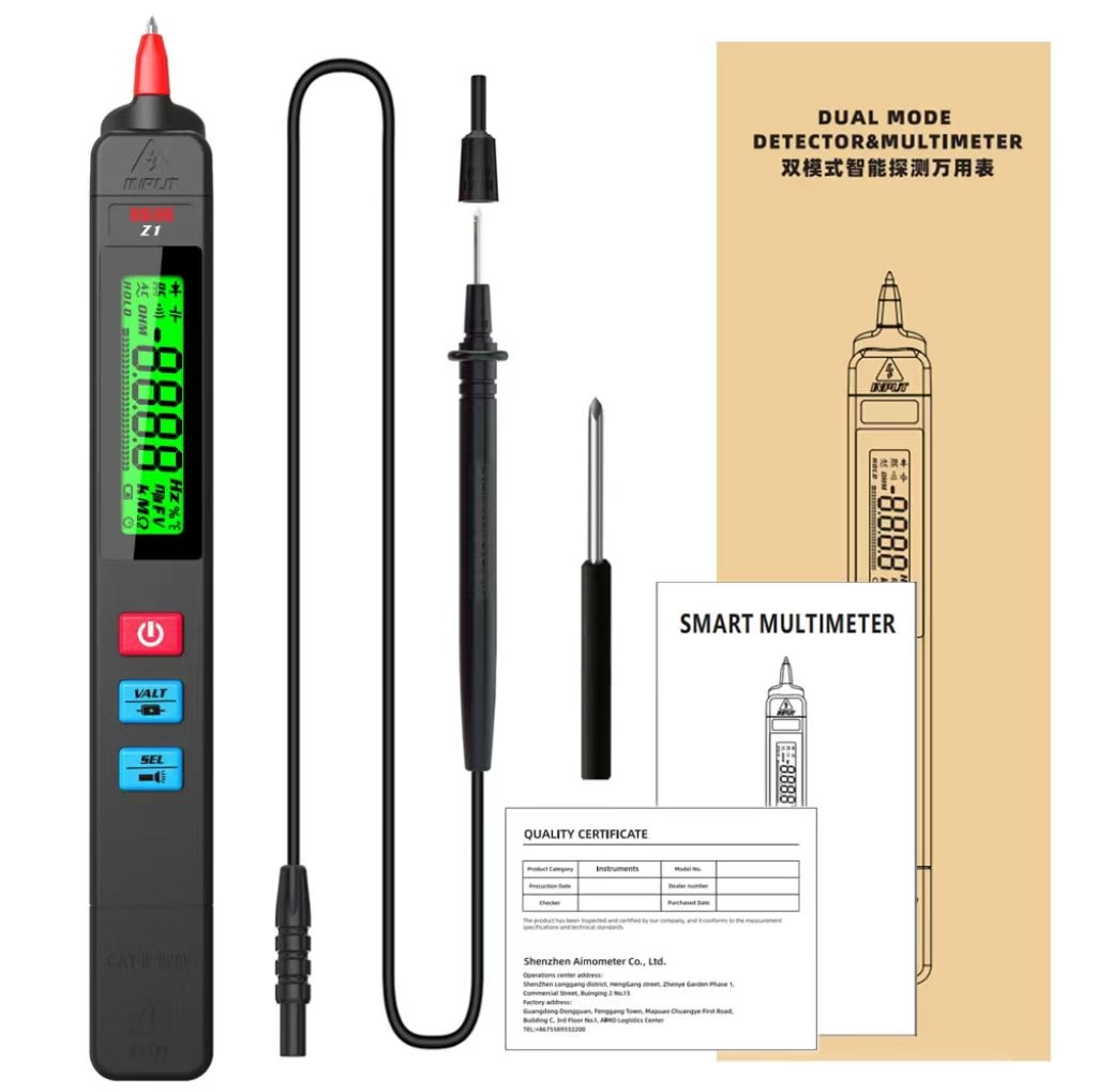Multimetro Digital Probador de Voltaje Boligrafo Inalámbrico 0 a 500v 0