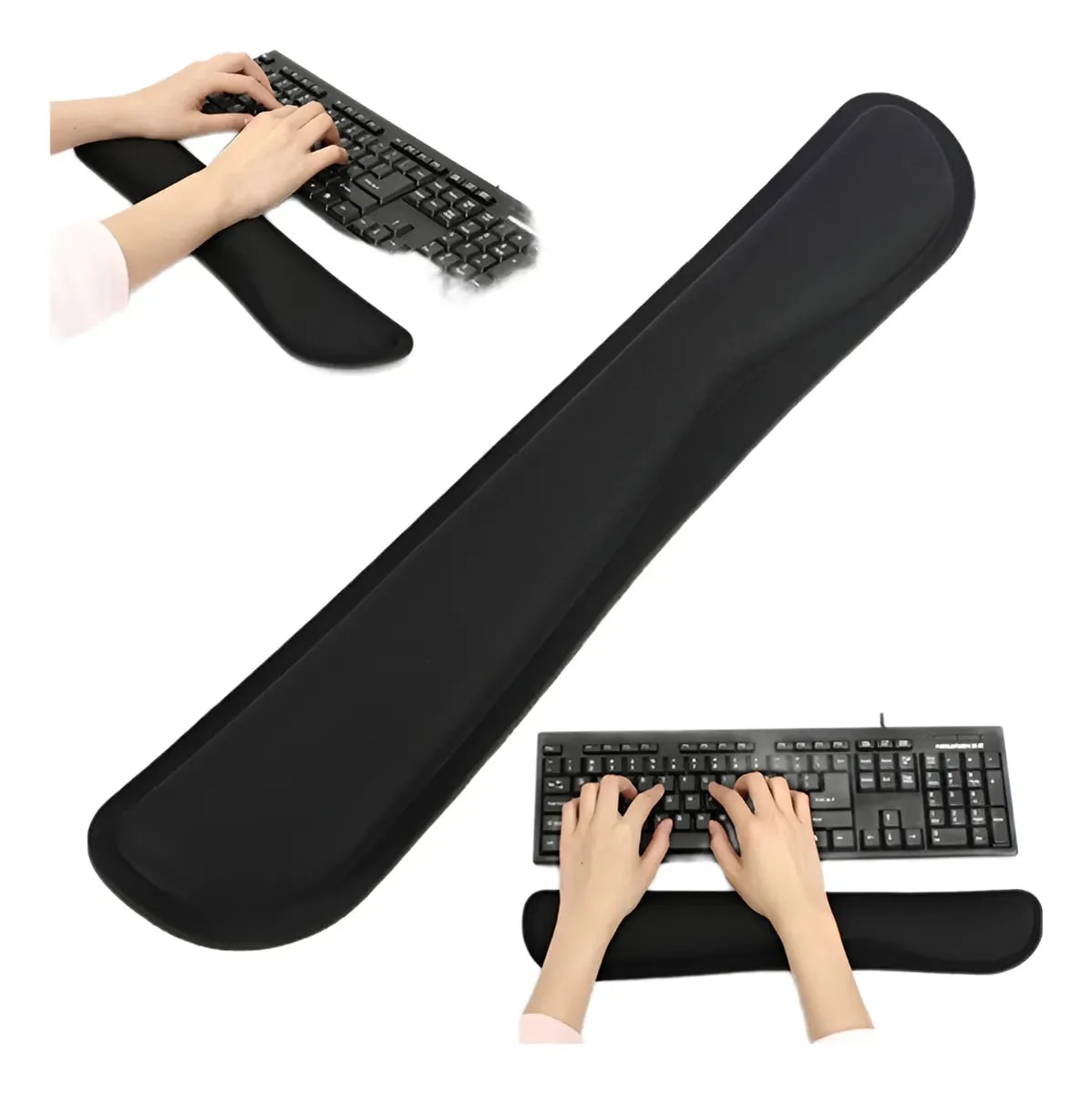 Reposa Muñeca Teclado Alfombrilla Negro Negro2