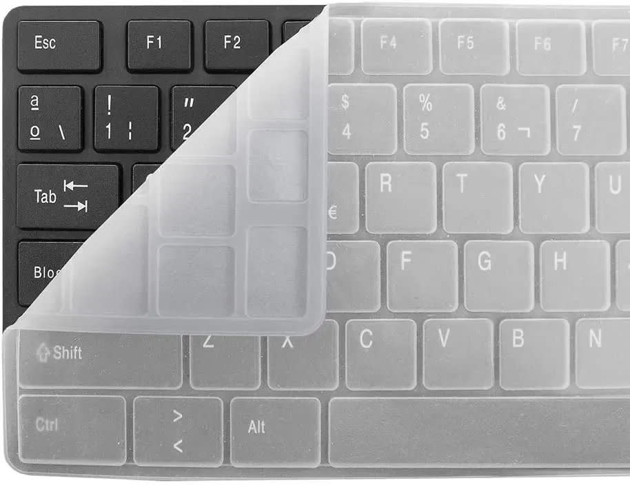 Combo Inalámbrico Teclado + Mouse + Protector Caucho K-06 Teclado2