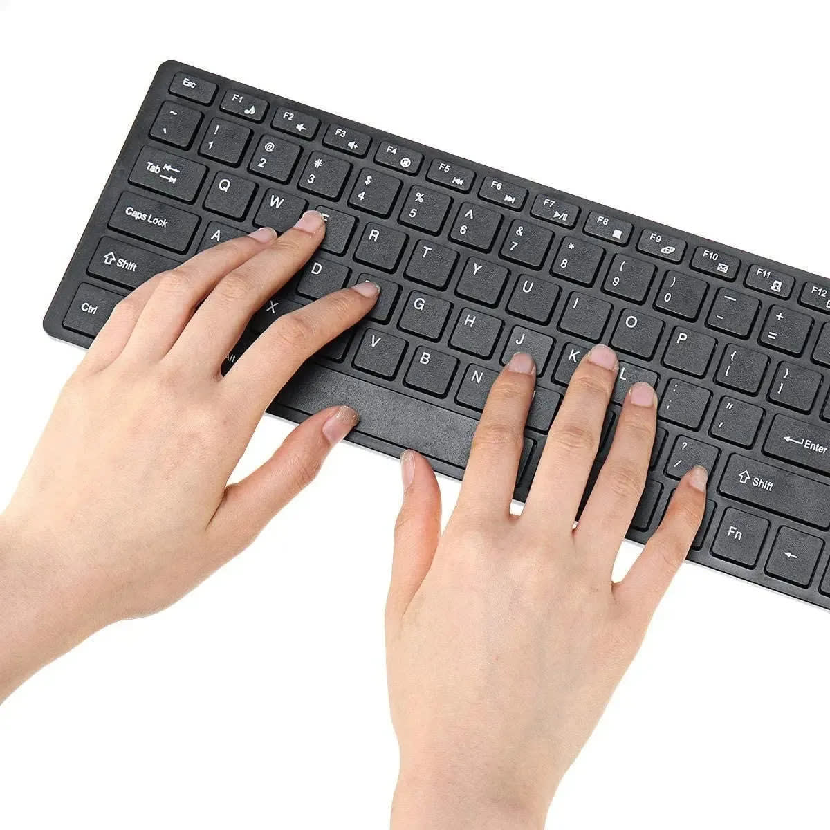 Combo Inalámbrico Teclado + Mouse + Protector Caucho K-06 Teclado4