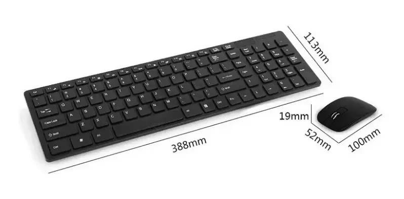 Combo Inalámbrico Teclado + Mouse + Protector Caucho K-06 Teclado6