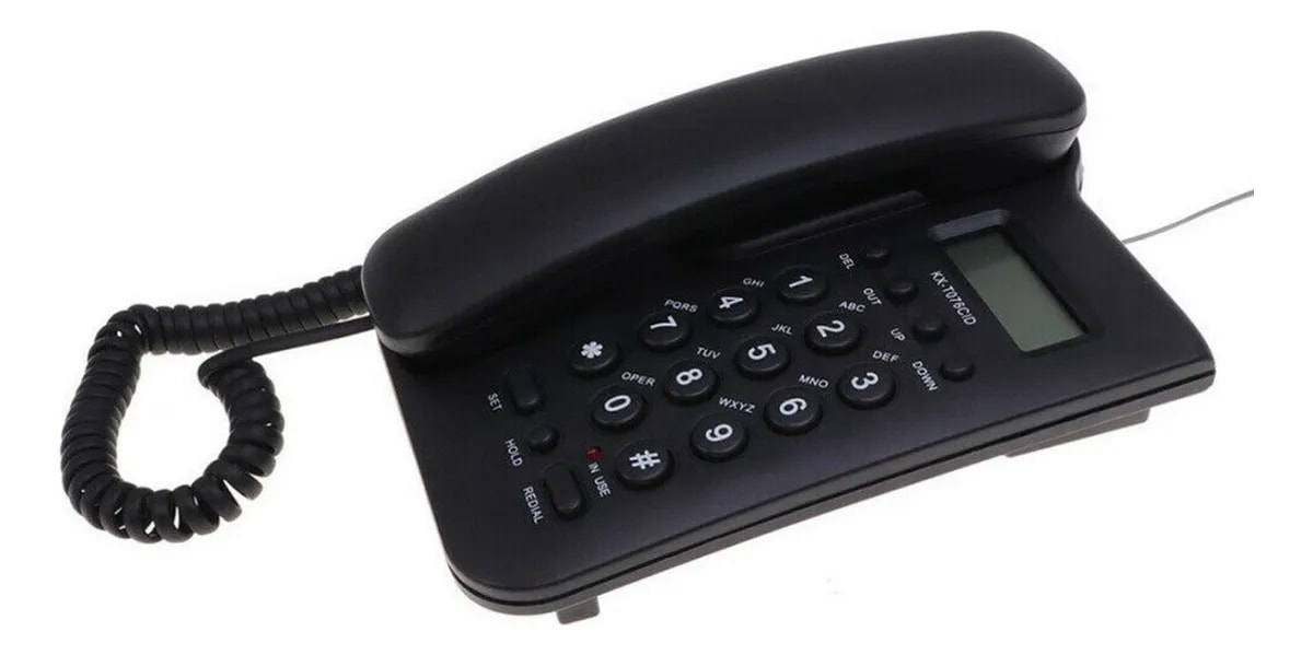 Telefono Fijo Escritorio Alambrico Pantalla Lcd Kx-t076cid3