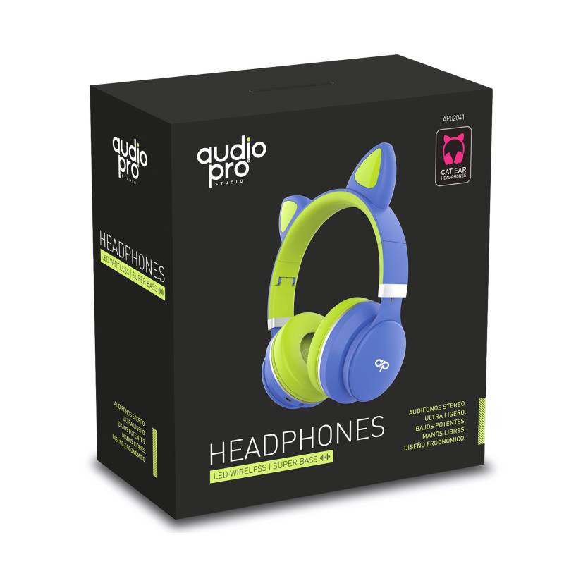 AUDÍFONOS BLUETOOTH AUDIOPRO GATO MICRO SD JACK 3.5 AP020492