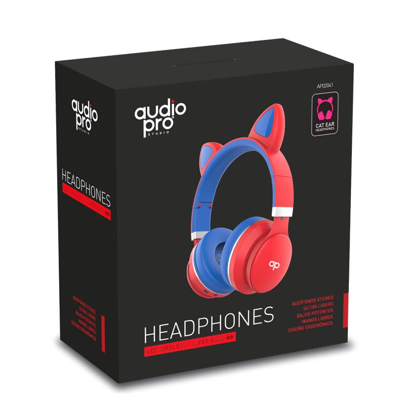 AUDÍFONOS BLUETOOTH AUDIOPRO GATO MICRO SD JACK 3.5 AP020497