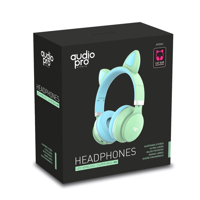 AUDÍFONOS BLUETOOTH AUDIOPRO GATO MICRO SD JACK 3.5 AP0204912